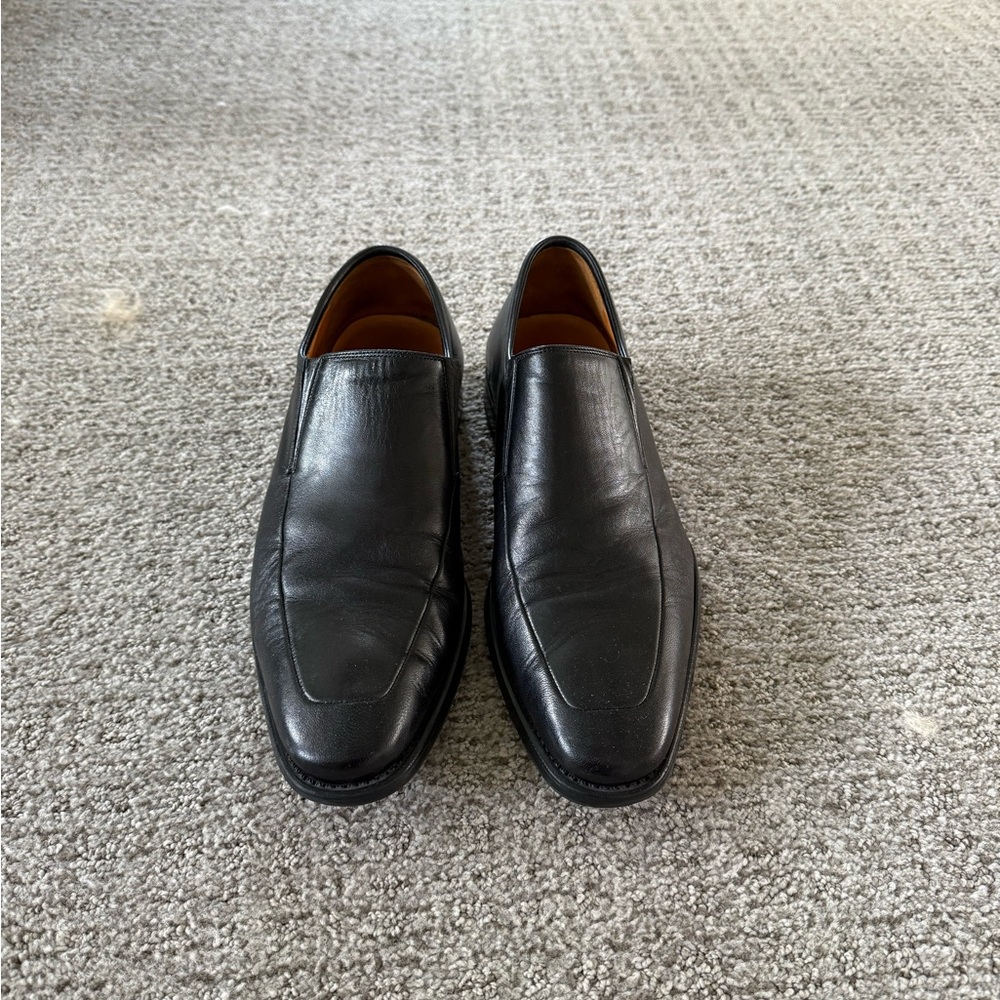 Men's Black Leather Loafers